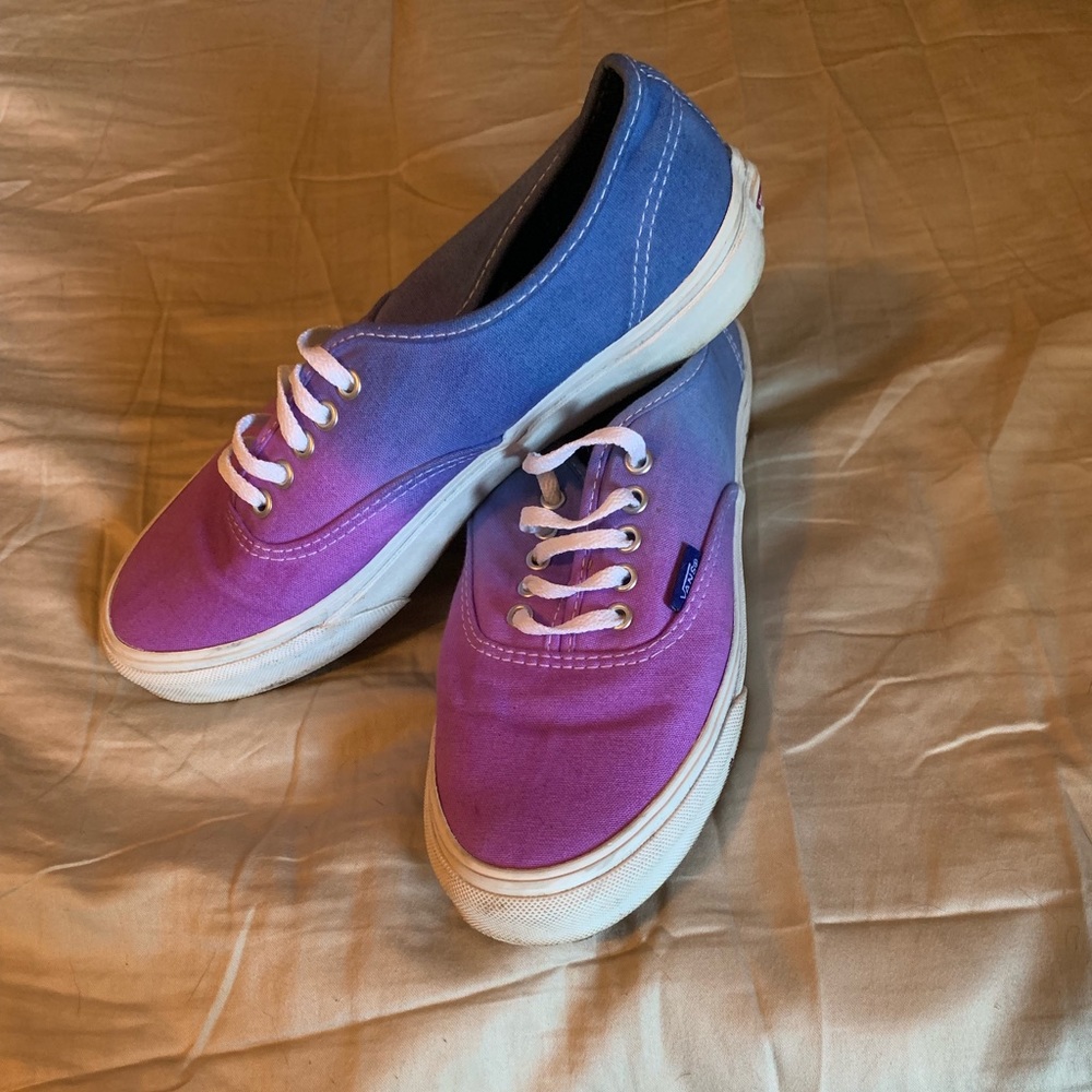 Ombré purple and blue Vans, size 6 1/2